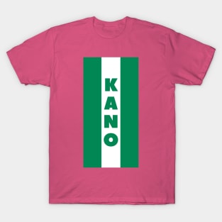 Kano City in Nigerian Flag Vertical T-Shirt